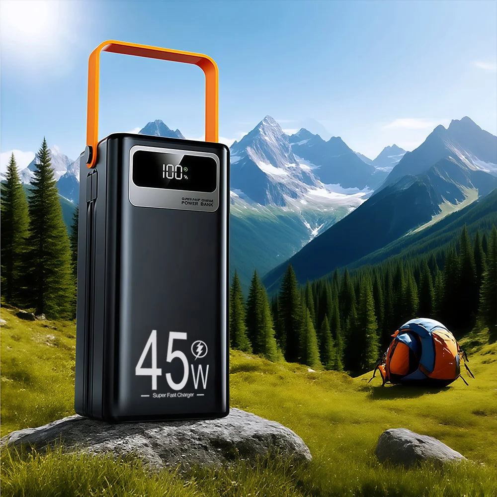 50000mAh 45W Power Bank Portable Power with LED Display Fast Charging for Laptop MacBook Tablet Mobile Phone Travel