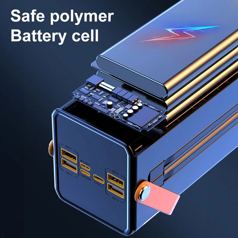 50000mAh 45W Power Bank Portable Power with LED Display Fast Charging for Laptop MacBook Tablet Mobile Phone Travel