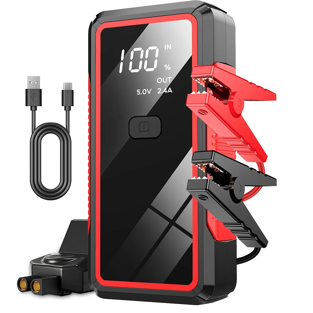 EAFC 4000A / 2000A Car Jump Starter Portable Power Bank Car Battery Booster Auxiliary Starting Device for Diesel Gas Smart Clip