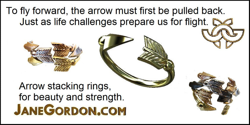 Custom Design: Illusion Piercing Arrow Earring -18K gold-2