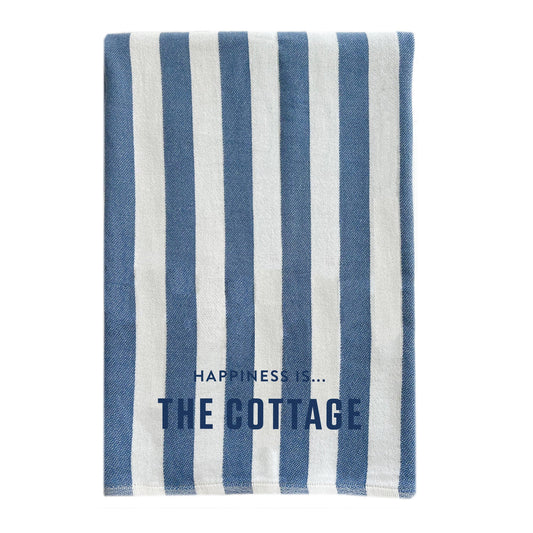 Everywhere Towel: Cottage, Stripe Blue