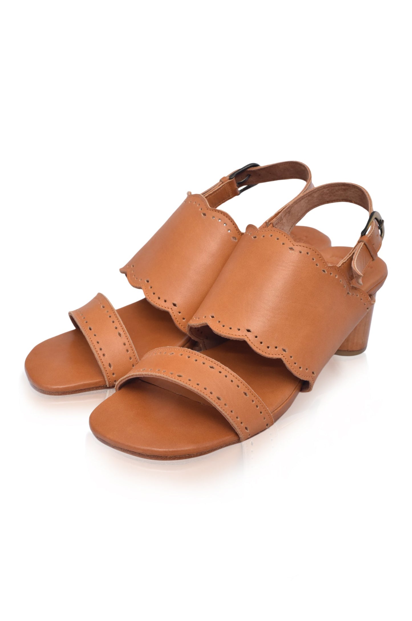 Crystal Glow Leather Heels (Sz. 5.5 & 13)
