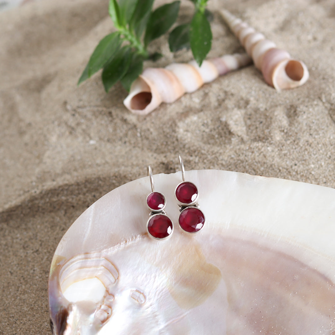 Cute Ruby Earrings