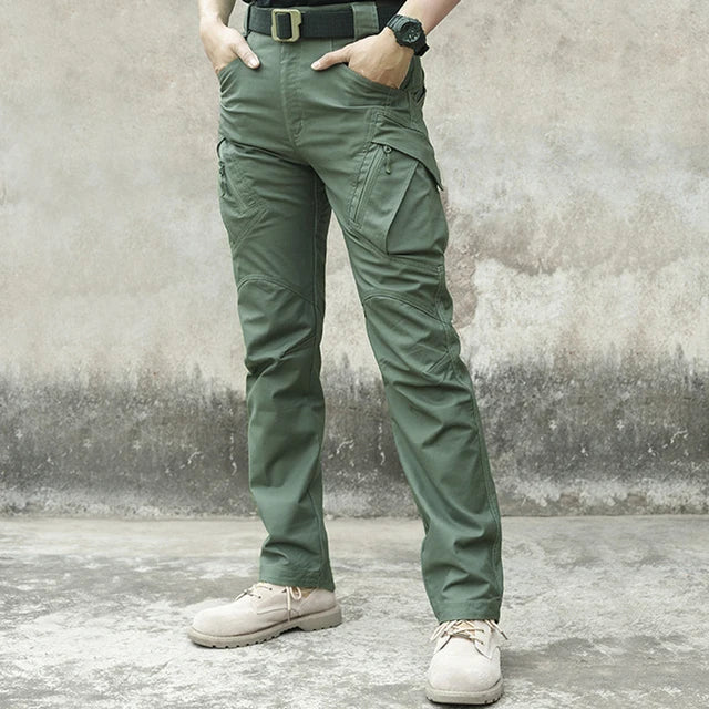 Mens Waterproof Cargo Pants Elastic Multiple Pocket Military Male Trousers Outdoor Joggers Pant Plus Size Tactical Pants Men