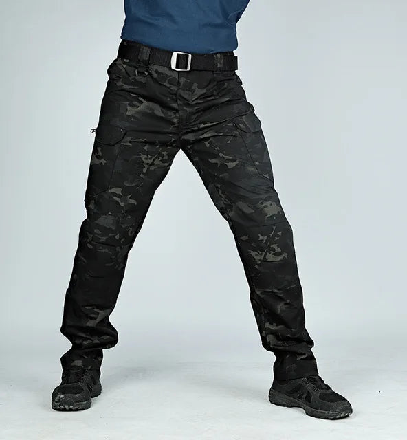 Mens Waterproof Cargo Pants Elastic Multiple Pocket Military Male Trousers Outdoor Joggers Pant Plus Size Tactical Pants Men