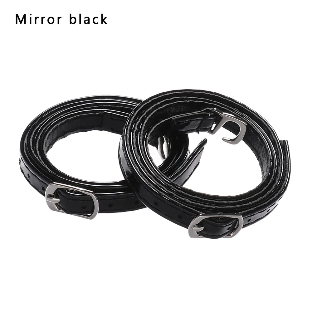 1Pair Adjustable Anti-skid Straps Shoelace For Women PU Leather High Heels Holding Metal Buckles Shoe Tie  Lace Accessories New