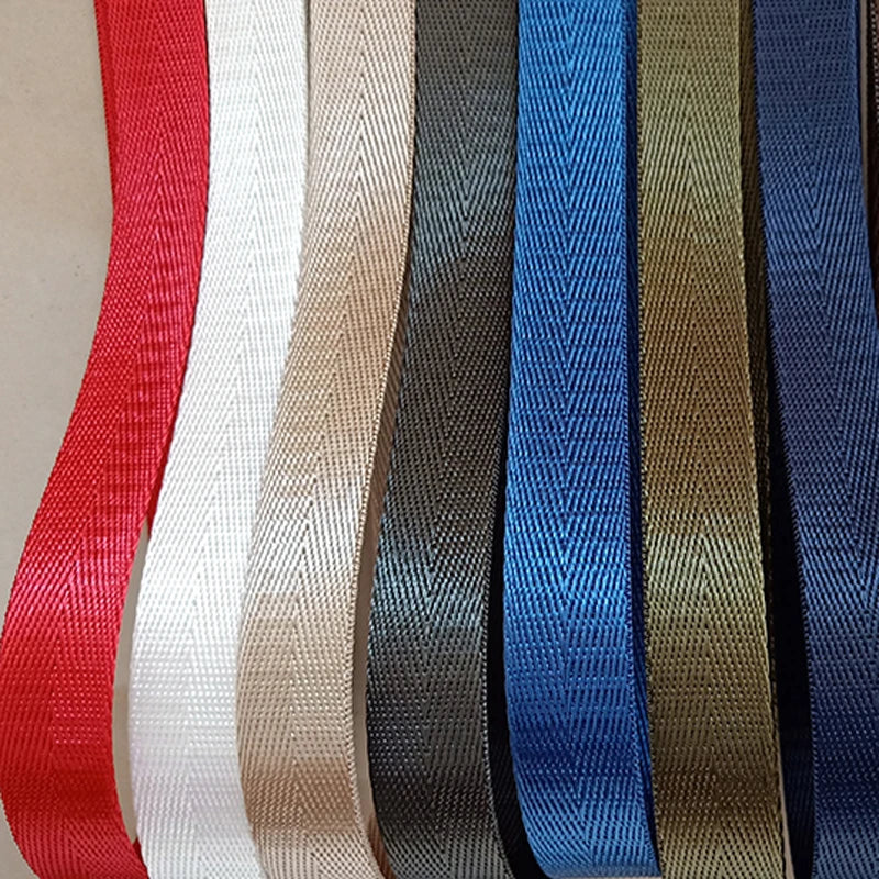 2 Yards 38mm High Quality Blue Yellow Red Strap Nylon Webbing Herringbone Pattern Knapsack Strapping Sewing Bag Belt Accessories