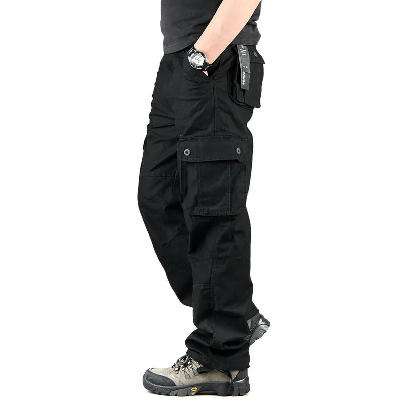Men's Cargo Pants Mens Casual Multi Pockets Sports Large size 44 Tactical Pants Men Outwear Straight Loose Fashion Long Trousers