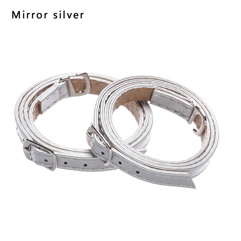 1Pair Adjustable Anti-skid Straps Shoelace For Women PU Leather High Heels Holding Metal Buckles Shoe Tie  Lace Accessories New