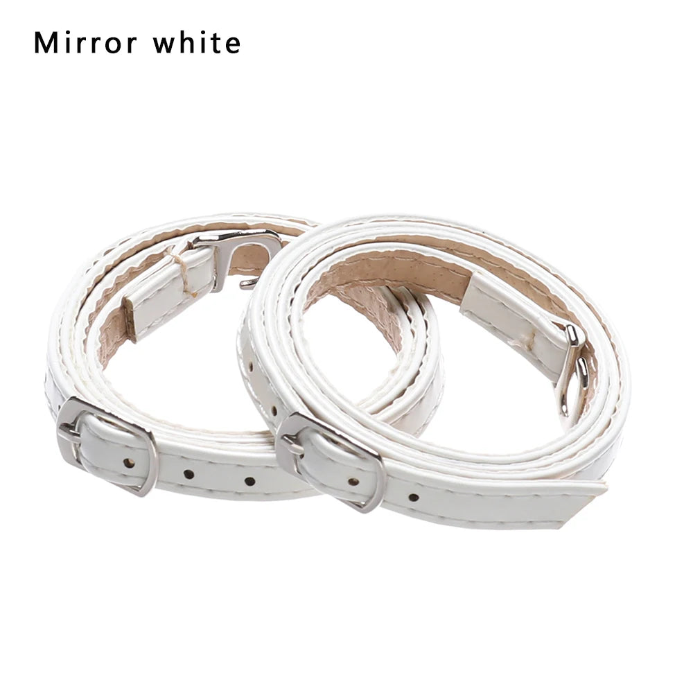 1Pair Adjustable Anti-skid Straps Shoelace For Women PU Leather High Heels Holding Metal Buckles Shoe Tie  Lace Accessories New