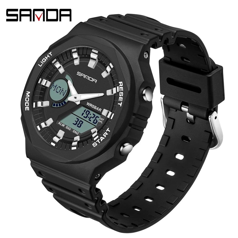SANDA 2022 New Fashion Casual Quartz Women's Watches Luxury Digital Women Watch 5ATM Waterproof Female Clock Relogio Feminino
