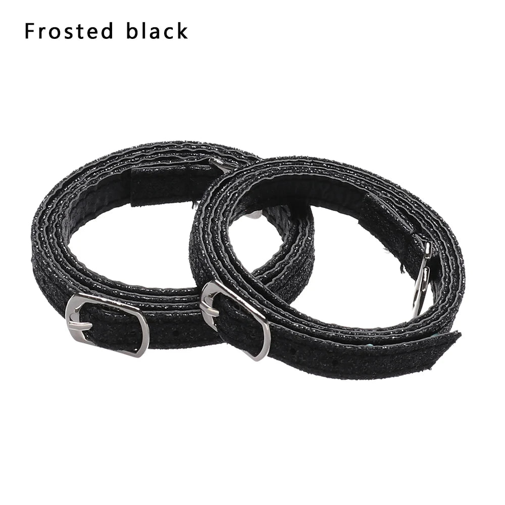 1Pair Adjustable Anti-skid Straps Shoelace For Women PU Leather High Heels Holding Metal Buckles Shoe Tie  Lace Accessories New