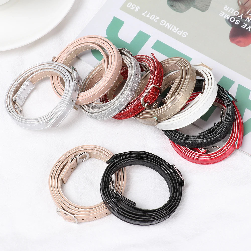 1Pair Adjustable Anti-skid Straps Shoelace For Women PU Leather High Heels Holding Metal Buckles Shoe Tie  Lace Accessories New