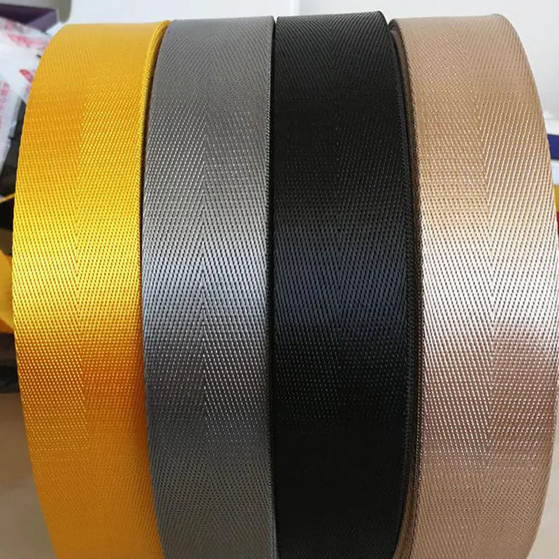 2 Yards 38mm High Quality Blue Yellow Red Strap Nylon Webbing Herringbone Pattern Knapsack Strapping Sewing Bag Belt Accessories