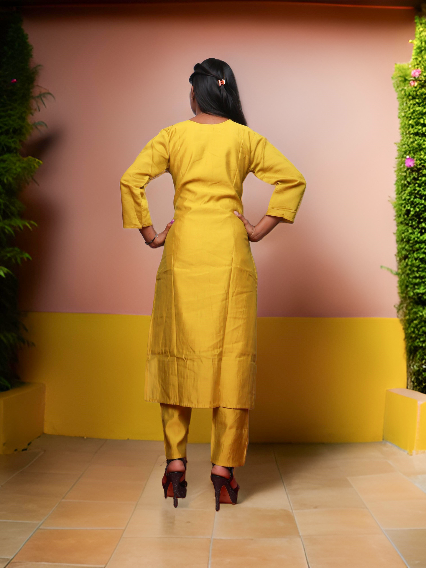 Women's Cotton Kurta-Pant, and Dupatta Set