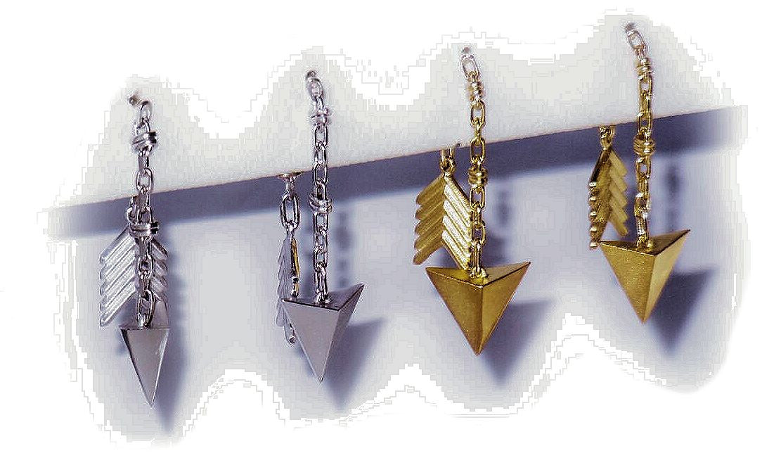 Custom Design: Illusion Piercing Arrow Earring -18K gold-3