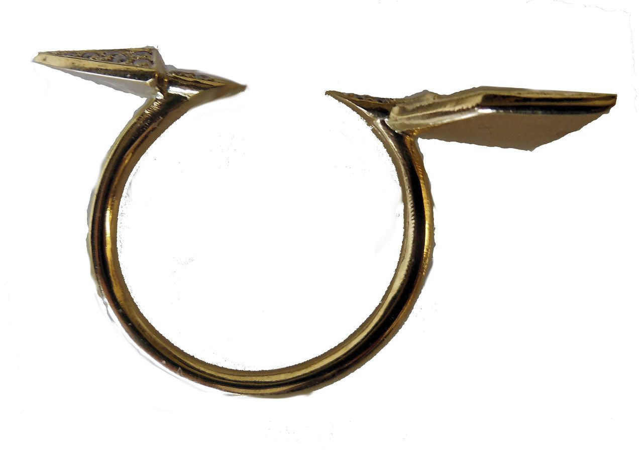 Custom Design: Illusion Piercing Arrow Ring-14K gold & diamonds-4