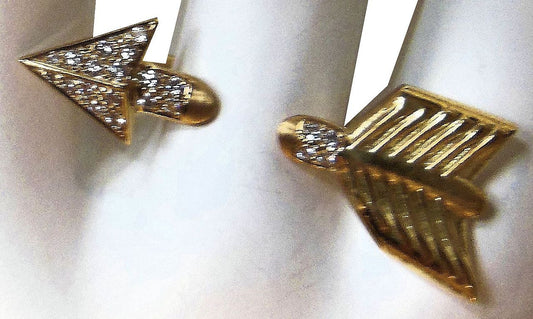 Custom Design: Illusion Piercing Arrow Ring-18K gold & diamonds-0