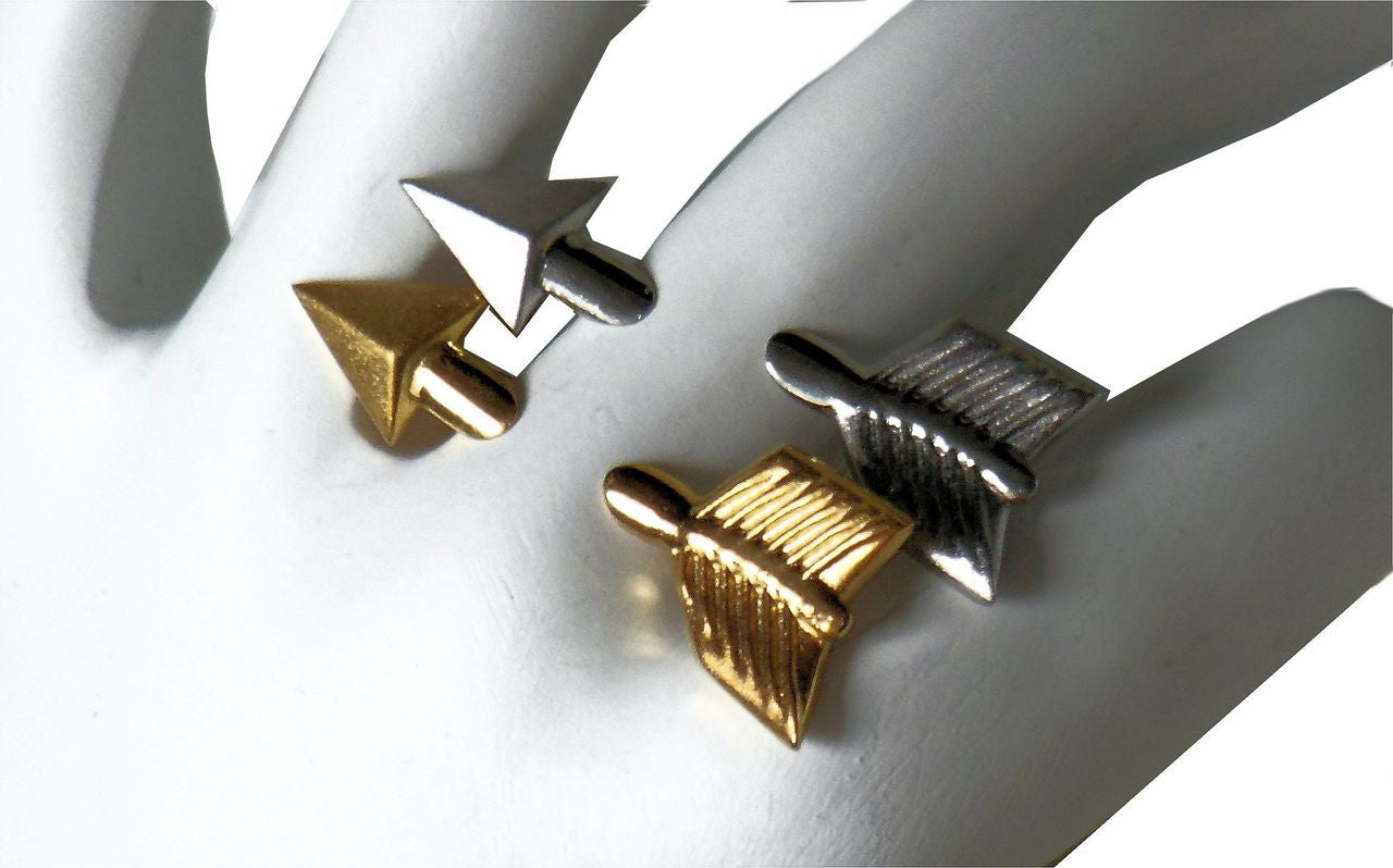Custom Design: Illusion Piercing Arrow Ring - Sterling Silver (plate options)-3
