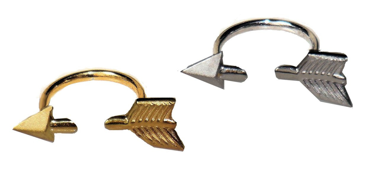 Custom Design: Illusion Piercing Arrow Ring - Sterling Silver (plate options)-7