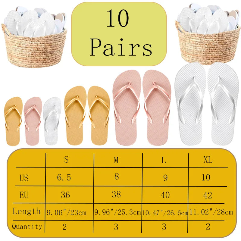 6-30Pairs Flip Flops for Wedding Guests Wedding Sandals Slippers Woman Men Wedding Favors Gifts Sign Bridesmaid Beach Hen Party