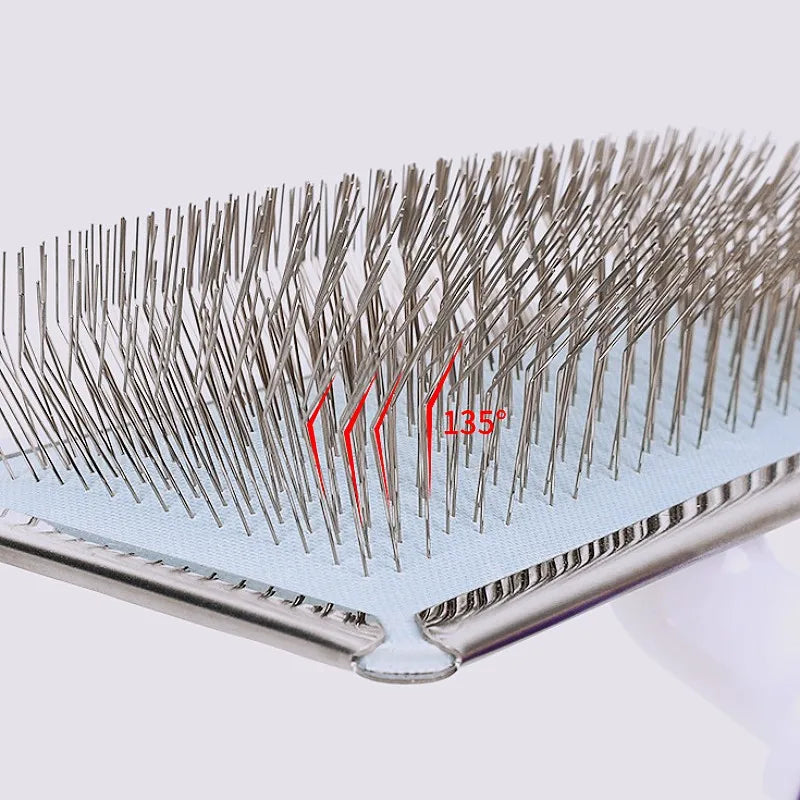 Dog Comb Massage Dogs Brush Long Teeth Cat Comb Pet Hair Remover Dog Grooming Brush Stainless Steel Combs for Dogs Hair Cleaning