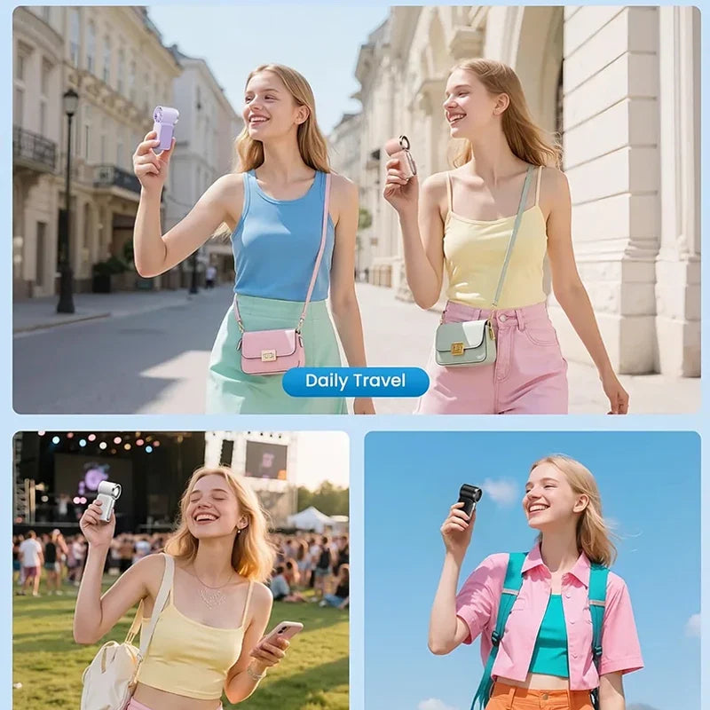 Portable Mini Fan, Small Handheld Fan Electric Fan, USB Charging Portable Pocket Fan, Suitable for Outdoor, Travel, and Office