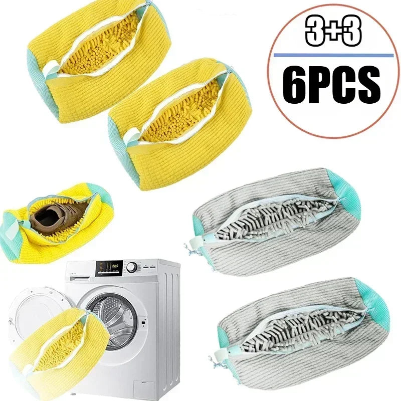 Reusable Plastic Shoe Laundry Bag - Sneaker Cleaning Kit, Ideal for Home Storage and Travel，round for Sneakers and Shoes