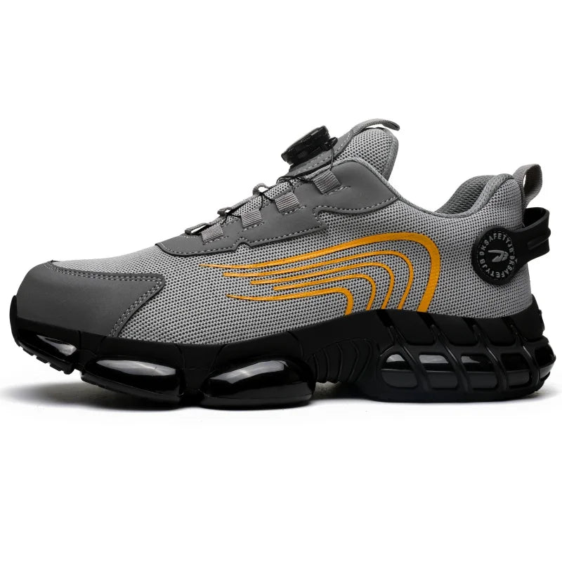 Unisex Rotating Button Safety Shoes Men For Work Sneakers Shoes Puncture-Proof Protective Women Shoes Steel Toe Work Boots