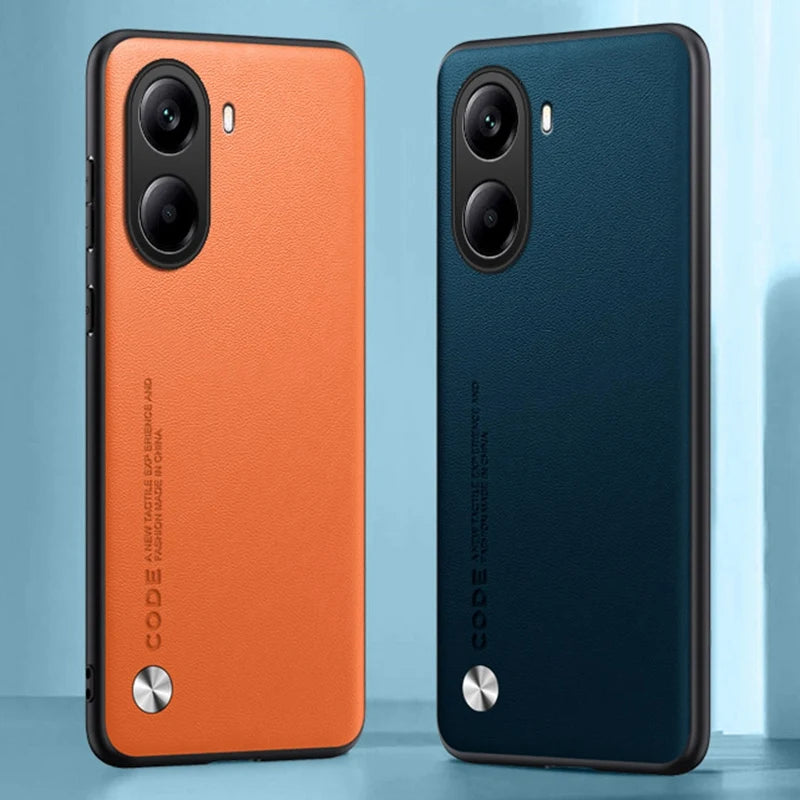 Luxury Leather Phone Case For Xiaomi Poco X7 Pro 5G X7Pro Protective Cover Matte Silicone Shockproof Case For PocoX7 Pro Coque
