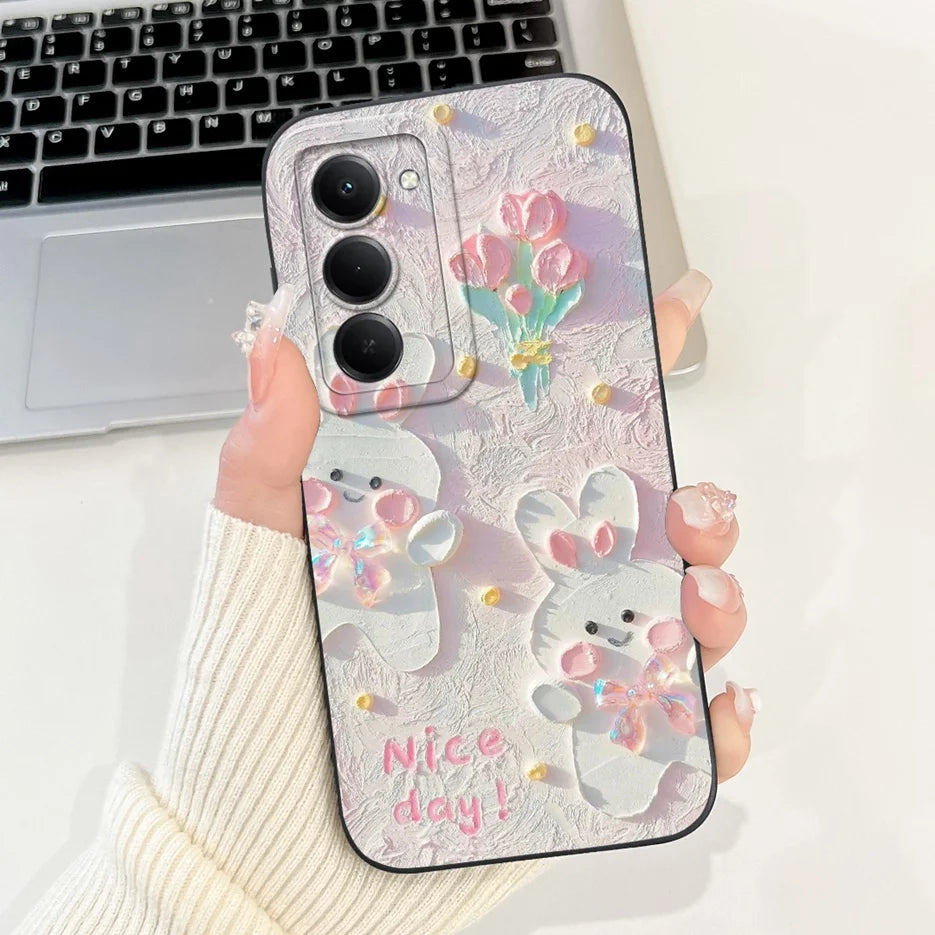 For Xiaomi Redmi 15 4G 5G Case Cute Panda Rabbit Cartoon Cover Shockproof Phone Case For Xiaomi Redmi 15 5G Redmi15 4G Soft Bags