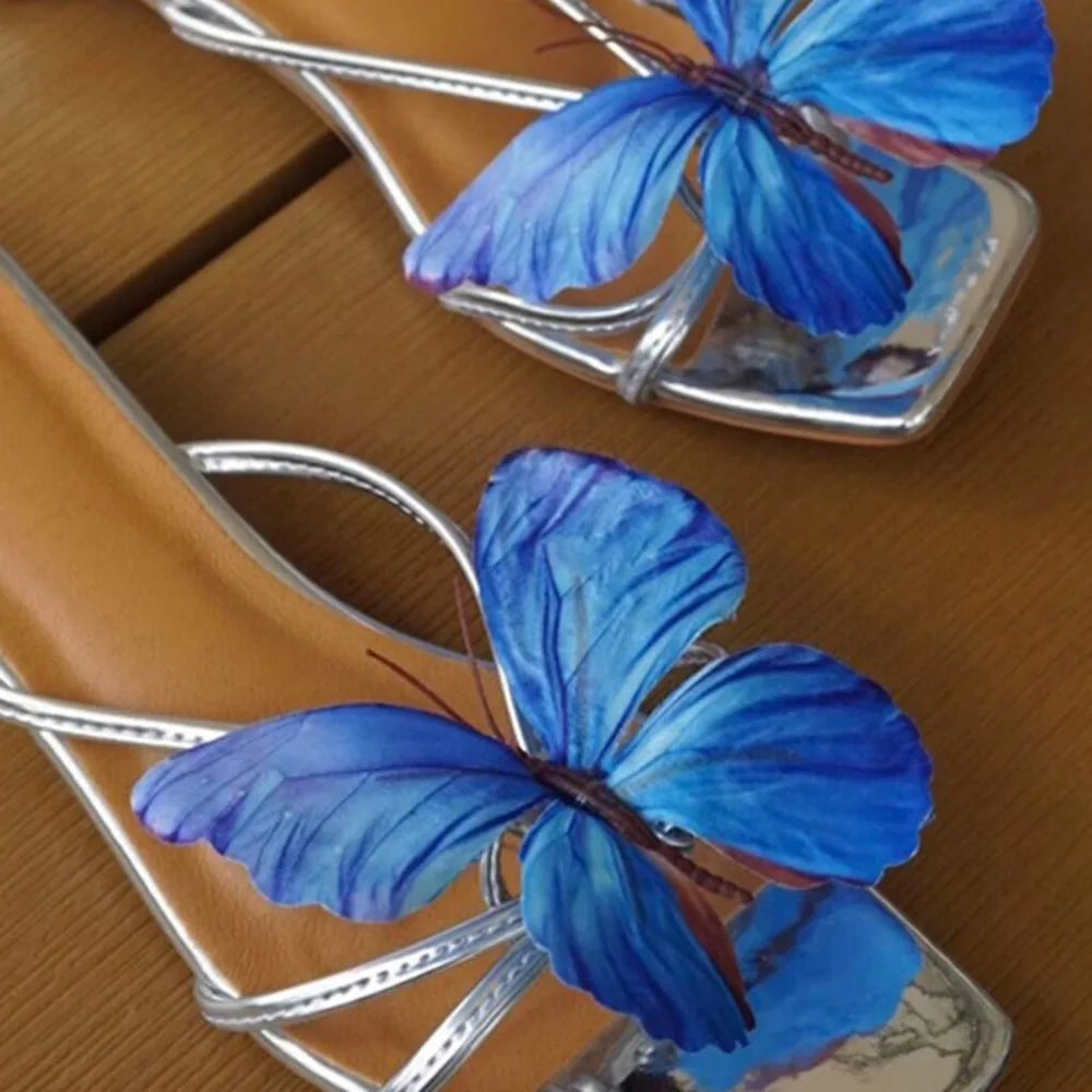 1Pair Thai Fairy Butterfly Flower Shoe Buckles Phalaenopsis Shoe Flower Sandals Sweet Butterfly Orchid Shoe Accessory Shoe Clips
