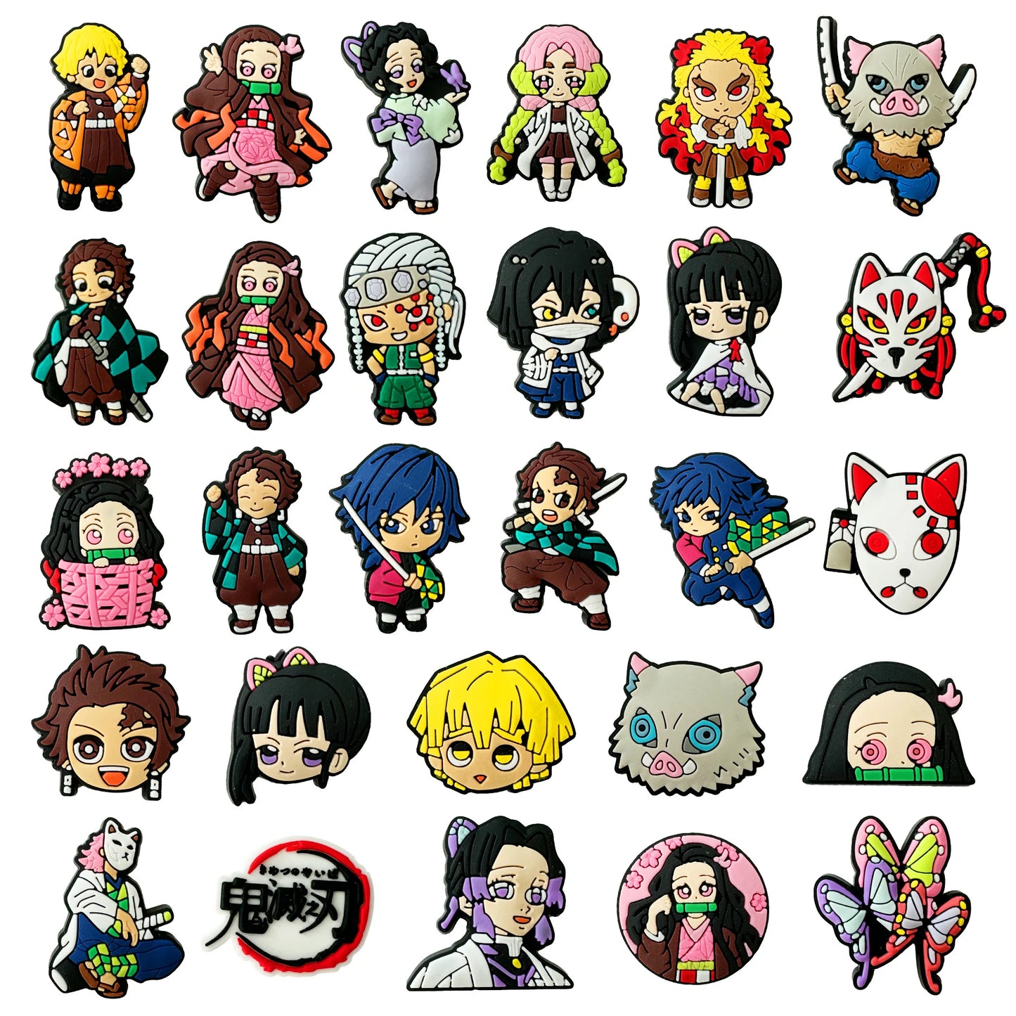 5-28pcs Cute Cartoon Demon PVC Shoe Charms DIY Sandals Shoe Buckles Series Shoe Decorations Accessories Friends Gifts