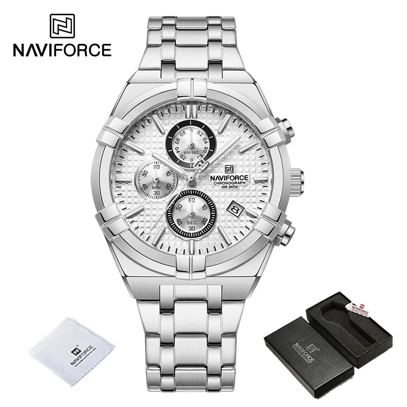 NAVIFORCE Original Watches for Men Quartz Fashion Sport Chronograph Male Simple Wild Waterproof ate Display Wristwatch Man Clock
