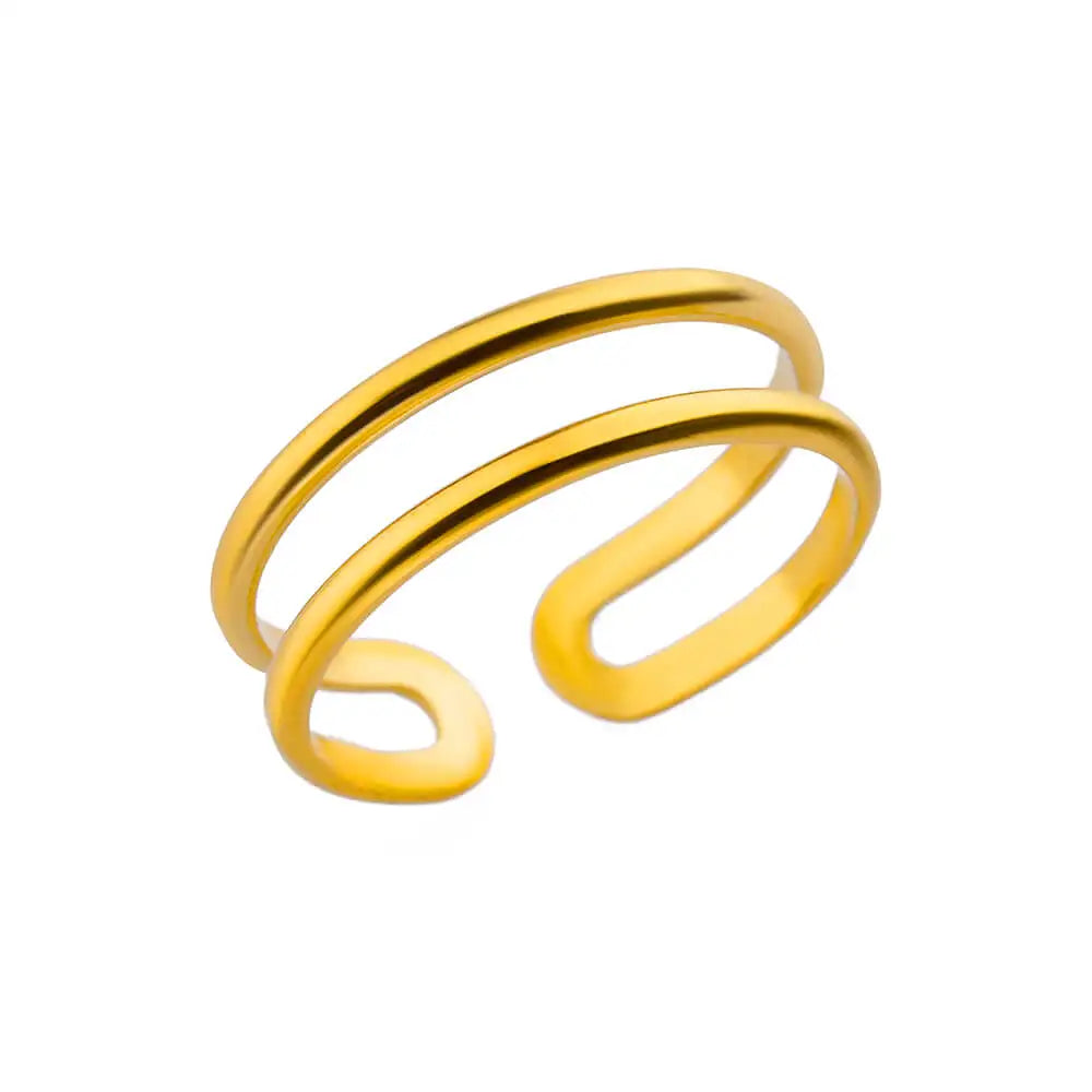 40 Style Rings for Women Stainless Steel Rings Classic Gold Color Adjustable Rings Wedding Aesthetic Jewelry Gift Free Shipping