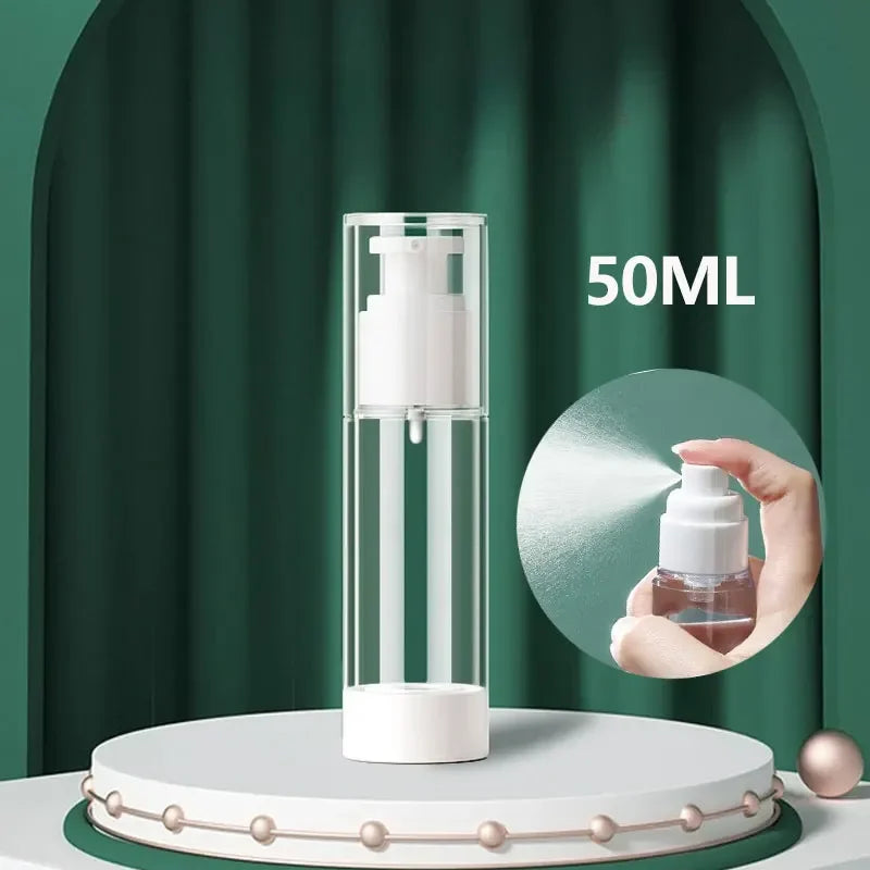 10/15/30/50/80/100ML  Clear  Airless Cream Pump Bottle Refillable Empty Bottle Travel Vacuum Airless Container Makeup Bottle