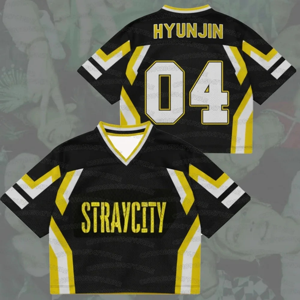 Summer Men's Women's Short SLeeve Stray City 2026 Concert World Tour Mixed Mesh Jersey Kpop Fans FELIX T-shirt Tops