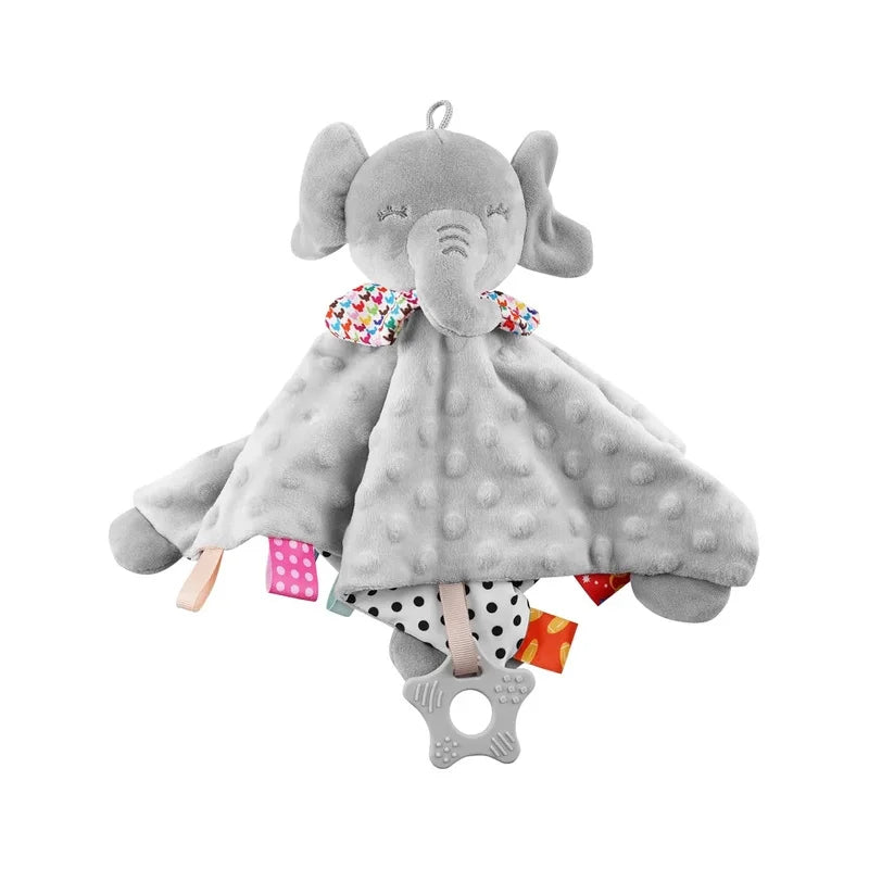 3-in-1 Soothing Elephant: Soft Blanket, Rattle, and Crib Hanging Toy for Babies