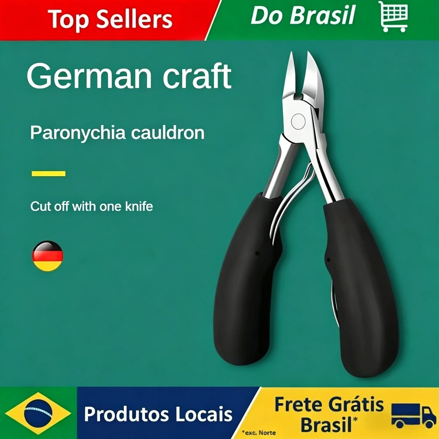 Stainless Steel Nail Clippers Trimmer Ingrown Pedicure Care Professional Cutting Tools for Feet Toenail Paronychia Improved