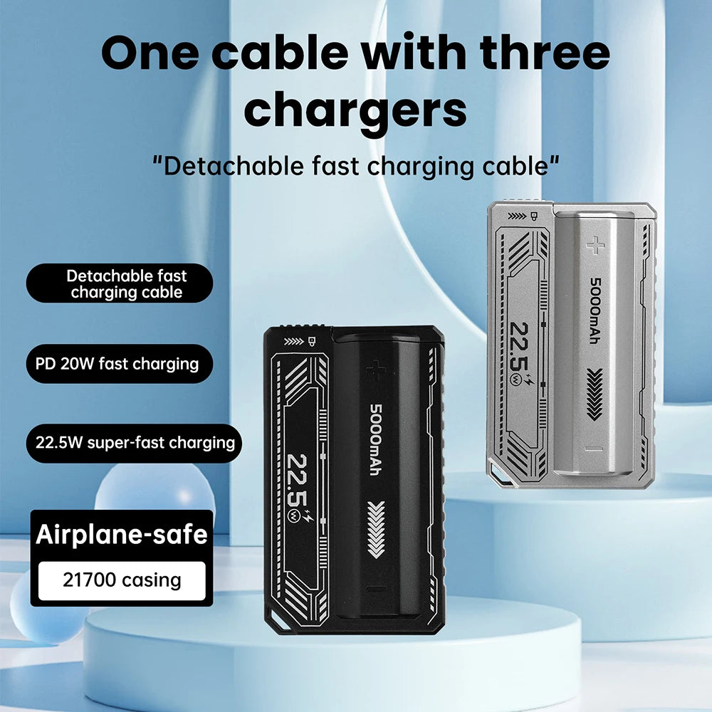 1x21700 Battery Charger Case DIY Power Bank Box PD 20W Fast Charging Portable Battery Charge Storage Box Charger without Battery