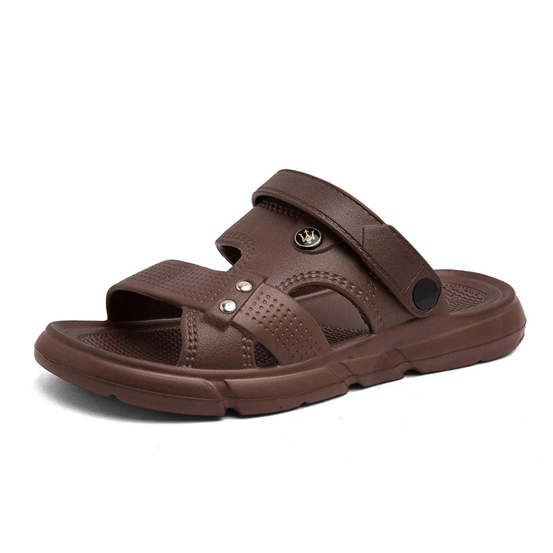 2024 Summer Men's Sandals EVA Slippers For Men's Dual-Wear Sandals Thick Sole Outdoor Casual Beach Shoes Male Fashion Slippers
