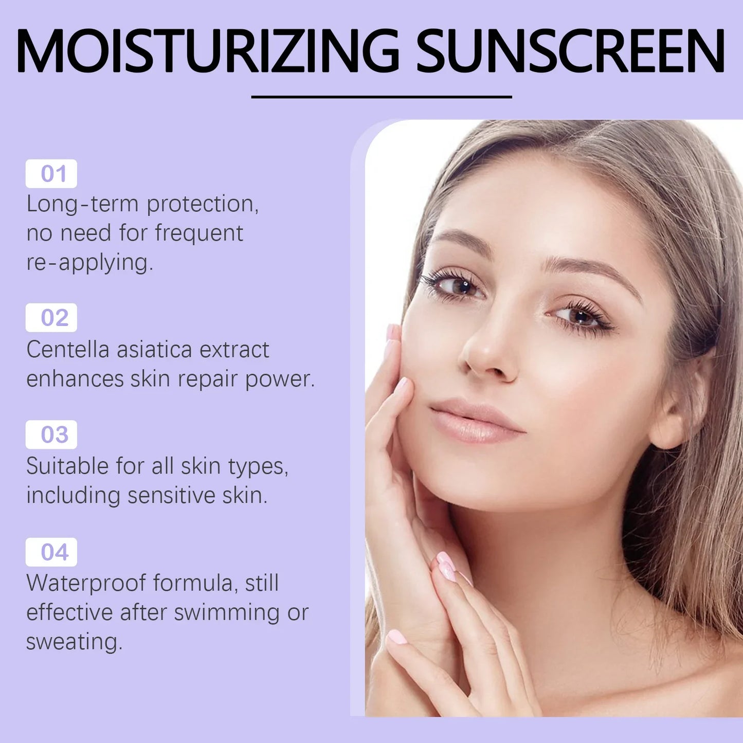 EELHOE Sunscreen SPF 90 Anti UV Isolation Cream Refreshing Waterproof Sweatproof Moisturizing and Protective Cream