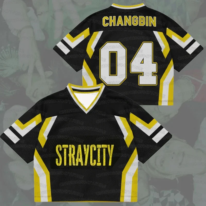 Summer Men's Women's Short SLeeve Stray City 2026 Concert World Tour Mixed Mesh Jersey Kpop Fans FELIX T-shirt Tops