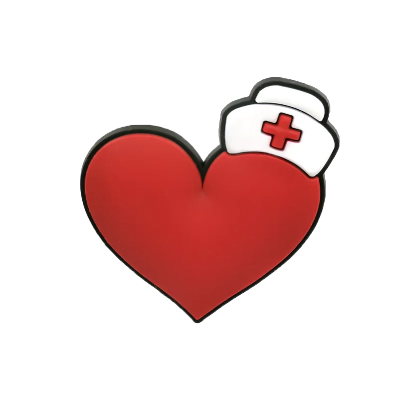 1/50PCS Cute Medical Style Shoe Charms,Heart Nurse Pill Pin Accessories for Sandals,Stethoscope Dental Shoes Clogs Buckle