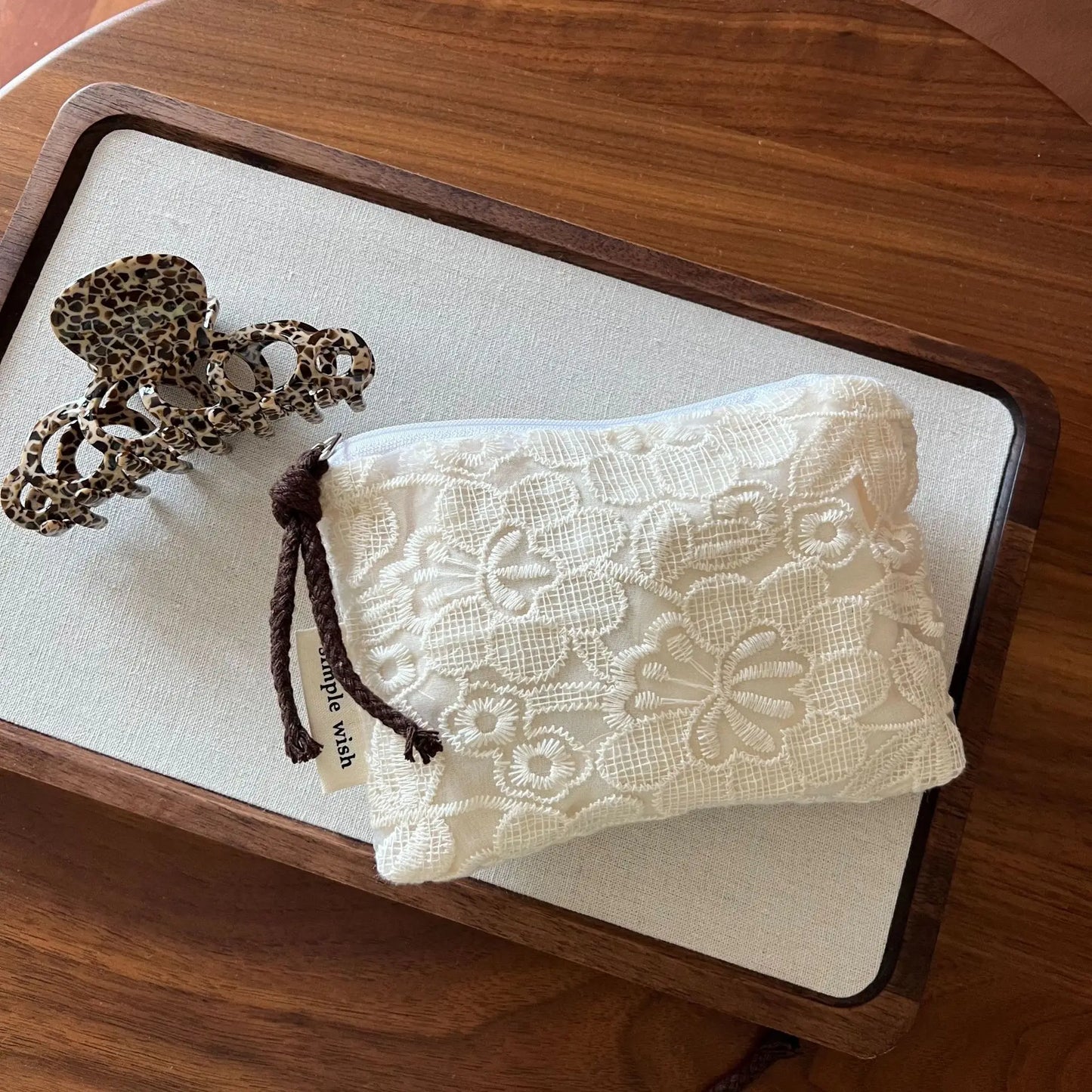 Retro Lace Embroidery Mini Makeup Bag Zipper Coin Purse Coins Wallet Small Cosmetics Organizer Sanitary Pad Pouch Card Holders