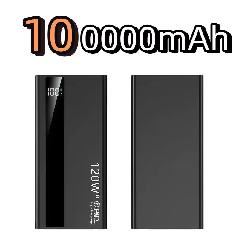 200000mAh Power Bank High Capacity 120W Super Fast Charging Portable External Battery Powerbank Universal For iPhone Samusung