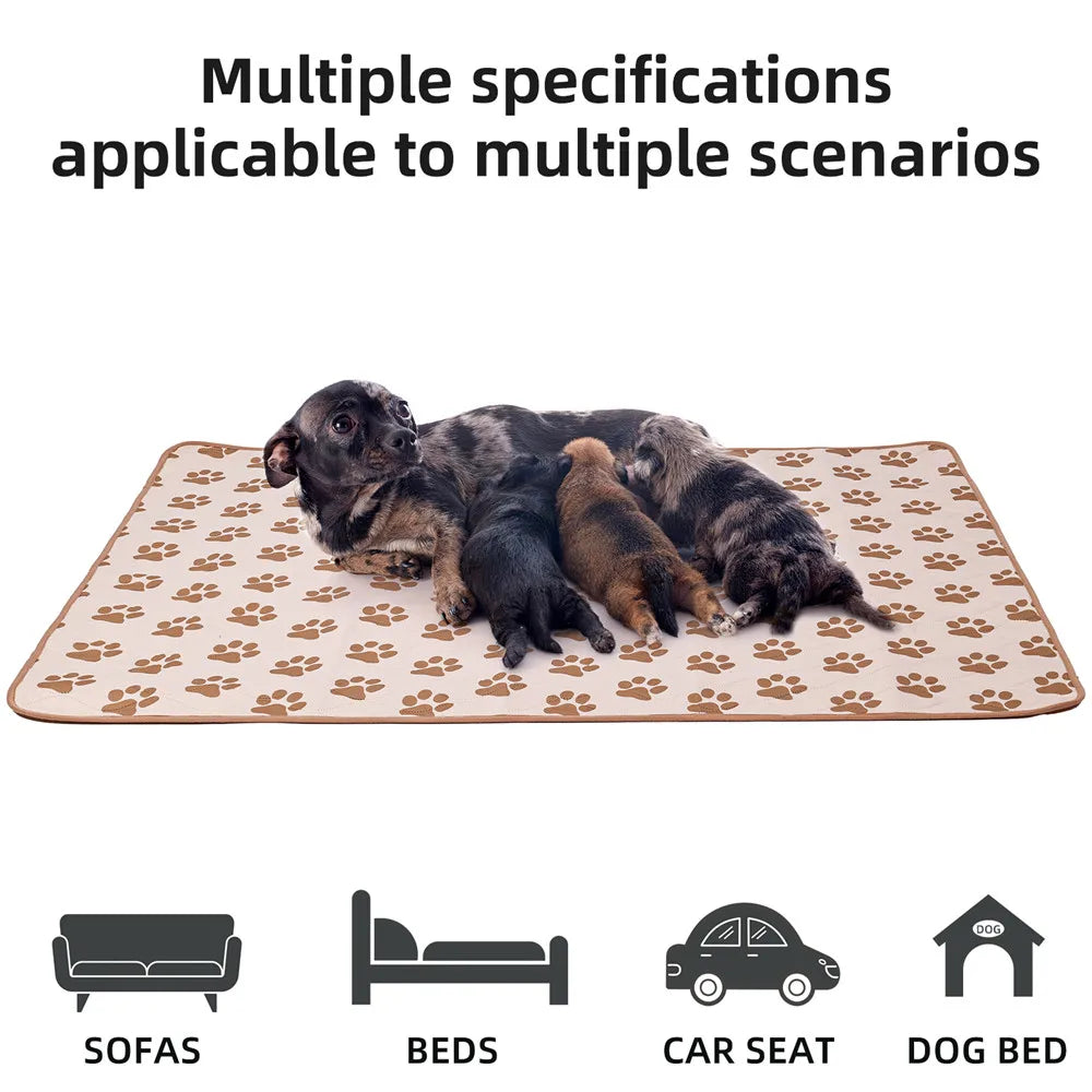 Pet Dog Diaper Mat Waterproof Reusable Training Pad Urine Absorbent Environment Protect Diaper Mat Washable Dog Car Seat Mat