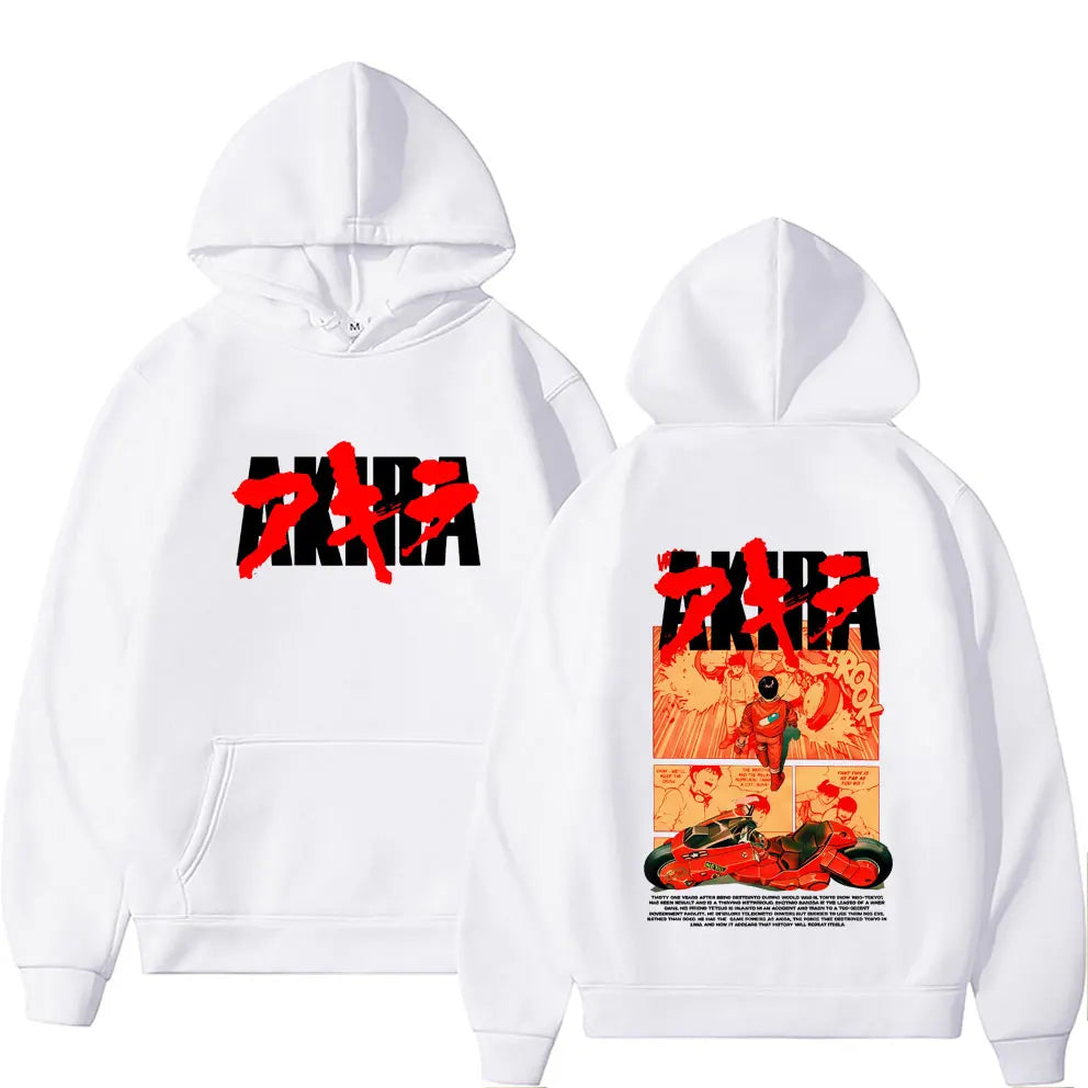 Japanese Science Fiction Cartoon Movie Anime Akira Shotaro Kaneda Graphic Hoodie Men Women Cotton Oversized Pullover Sweatshirt