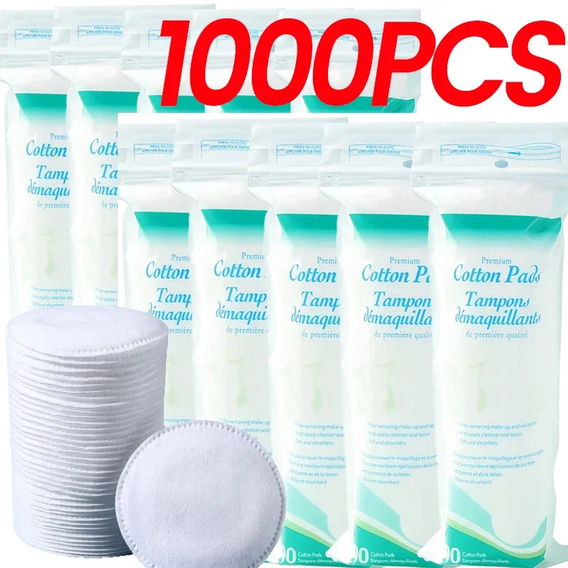 Multi-Use Cotton Makeup Remover Pads Adequate Face Cleansing Soft Exfoliating Cotton Rounds for Makeup Removal and Facial Skin