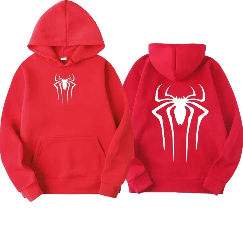 Men's sweatshirt fashion spider print hoodie adult casual sports top autumnandwinter outdoorHarajuku hooded menandwomen clothing